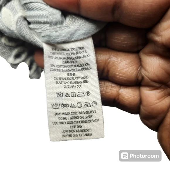 Free People Life’s Too Short Shorts Grey Sz. 6 Embroidered Eyelet Scalloped - Picture 6 of 6